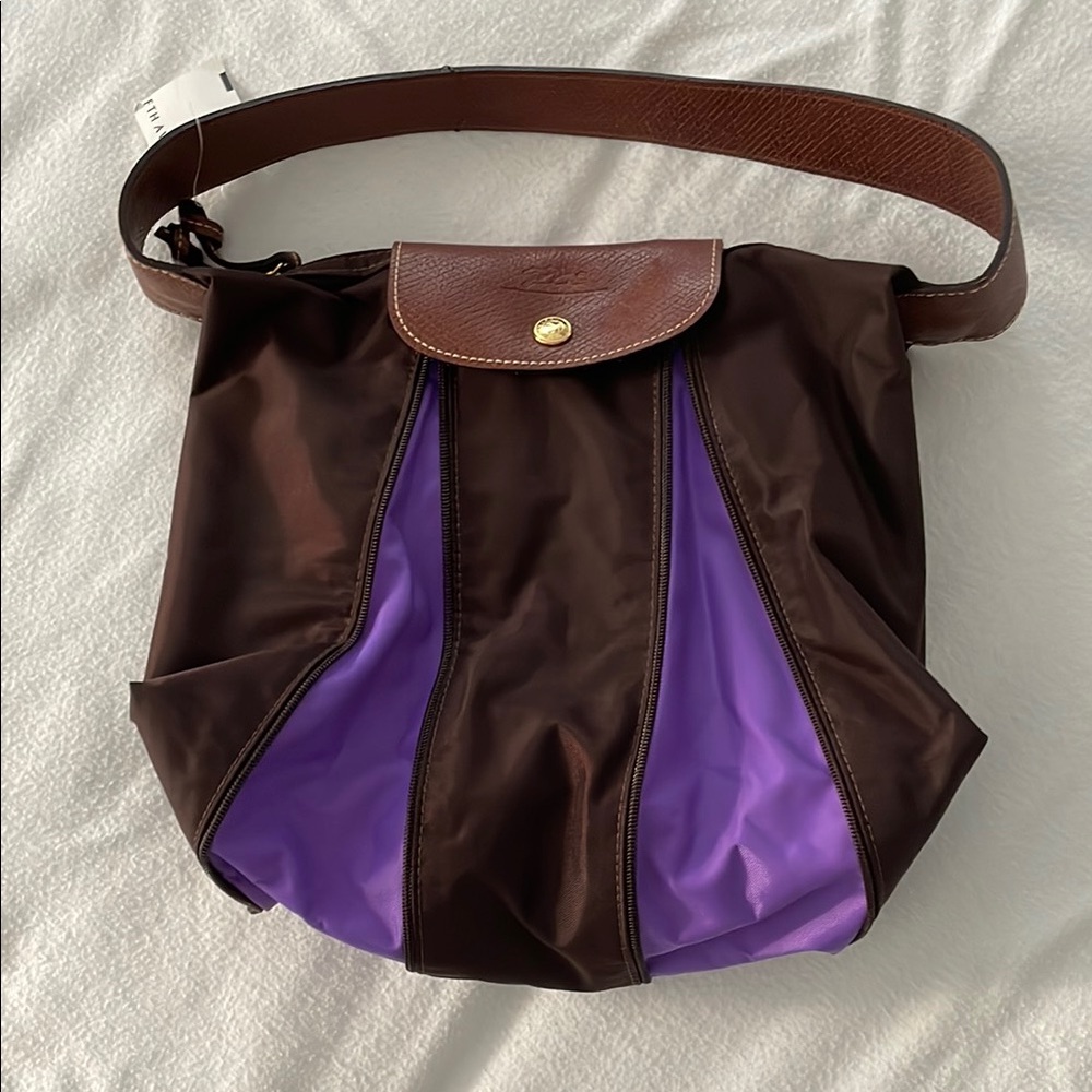 Longchamp Brown and Purple Two Tone Women’s Handbag